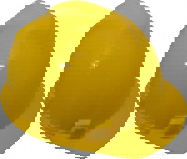 Hard Hat: Impact Resistant, V-Gard Slotted Cap, Type 1, Class E, 4-Point Suspension